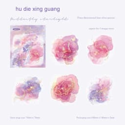 JIANWU Brilliant Series Literary Flower Watercolor Smudge Material Collage PET Sticker Creative DIY Journal Stationery