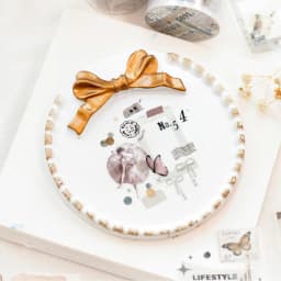 Journal GO 5x200cm Fragrance of Flowers PET Tape Foggy Masking Tape Sticker for Scrapbooking Journal Card Making Stationery