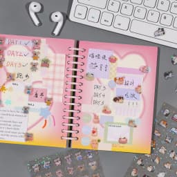 1pcs/lot Memo Pads Material Paper Happy Friend Chronicles Journal Scrapbooking paper Card Background Decoration Paper stationery