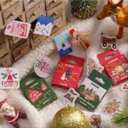 45PCS Merry Santa Claus Shaped Christmas Decorative Stickers for DIY Scrapbook Diary Album Decoration Stationery Box Set