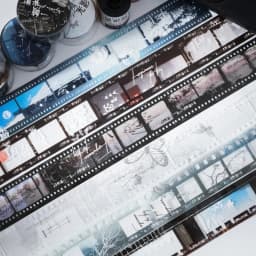 Journal GO 3x200cm Vintage Film Frame PET Tape Stickers for Collage Junk Journal Scrapbooking DIY Landscape Retro Masking Tape