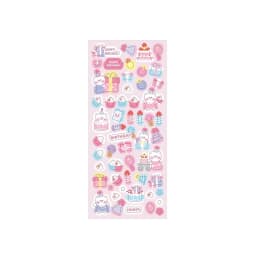 MOHAMM-Cute Cartoon Glitter Laser Animal Stickers, Photo Frames Greeting Cards, Diary Journal Decorative Materia, 12 Sheets