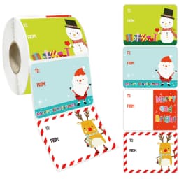 200-500 Pcs Christmas Tags Self Adhesive Gift Tags for Xmas Presents Christmas Name Labels Stickers for Wrapping Paper Birthday
