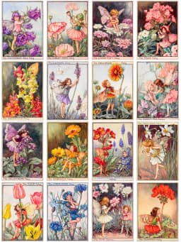 16Pcs/Pack Vintage Retro Garden Elf Fairy Sticker DIY Craft Scrapbooking Album Junk Journal Decorative Stickers