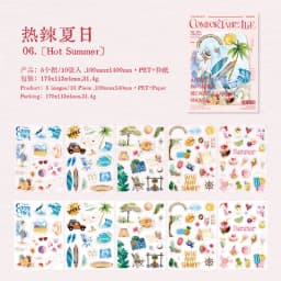 10pcs/1lot Kawaii Scrapbook Stickers Comfortable life Junk Journal Gold Planner Stationery Planner Decorative