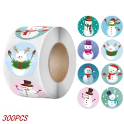 50-500Pcs Christmas Tree Santa Claus Merry Christmas Stickers 2.5cm Thank You Stickers for Gift Sealing Holiday Candy Bag Decor