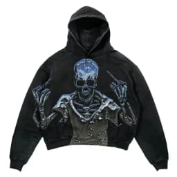 Harajuku New Grunge Oversized Sweatshirt Hoodie Skull Printing Hoodies Women Goth Y2K tops 2023 New Streetwear gothic Clothes