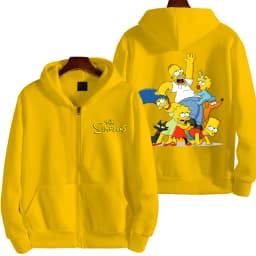 The Simpsons Men Zipper Hoodie 2026 New Casual Women Oversized Sweatshirt Cartoon Anime Couple Jackets Coat Clothes