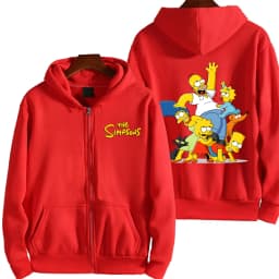 The Simpsons Men Zipper Hoodie 2026 New Casual Women Oversized Sweatshirt Cartoon Anime Couple Jackets Coat Clothes