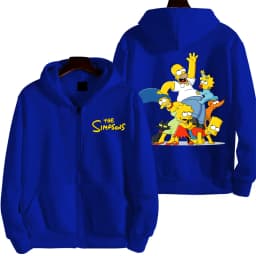 The Simpsons Men Zipper Hoodie 2026 New Casual Women Oversized Sweatshirt Cartoon Anime Couple Jackets Coat Clothes