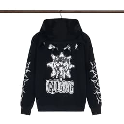 High Street Graffiti Letter Print Terry Zipper Hooded Hoodies for Men and Women Cardigan Hip Hop Loose Cotton Sweatshirts Jacket