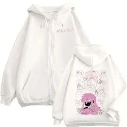 Japanese manga "BOCCHI THE ROCK" zipper hoodie, anime illustration, men's and women's zipper hoodies, wide pullover