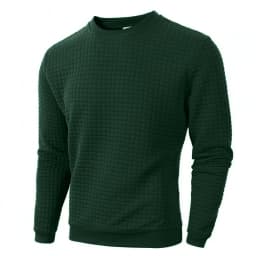 Autumn Men's Crewneck Sweatshirts Soild Color Fall Warm Sweaters Long Sleeve Casual Pullover Shirt Outdoor Lightweight Coats