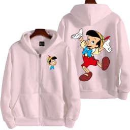 Pinocchio Women Zipper Hoodie Cartoon Anime Spring Autumn Men Sweatshirt 2026 New Fashion Couple Jackets Coats