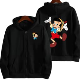 Pinocchio Women Zipper Hoodie Cartoon Anime Spring Autumn Men Sweatshirt 2026 New Fashion Couple Jackets Coats