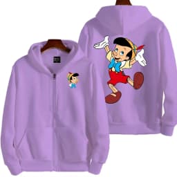 Pinocchio Women Zipper Hoodie Cartoon Anime Spring Autumn Men Sweatshirt 2026 New Fashion Couple Jackets Coats
