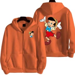 Pinocchio Women Zipper Hoodie Cartoon Anime Spring Autumn Men Sweatshirt 2026 New Fashion Couple Jackets Coats