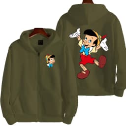 Pinocchio Women Zipper Hoodie Cartoon Anime Spring Autumn Men Sweatshirt 2026 New Fashion Couple Jackets Coats