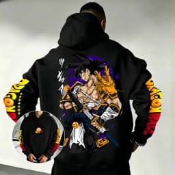 Dragon Ball Son Goku Samurai Dragon Hoodie 2026 New Japanese Anime Fashion Y2K Casual Sportswear Men's Couple Hooded Sweatshirt