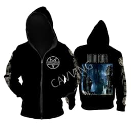 New Fashion Printed DIMMU BORGIR Loose Metal Rock Zipper Hoodies Gothic Top Harajuku Cotton Unisex Clothing V2