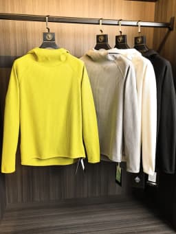 High-End Men's Hoodie Sweatshirt Elastic Breathable Outdoor Sports Fashionable Autumn Winter Standard Fit Polyester Long Sleeve