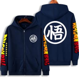 Dragon Ball Goku Logo Zip Up Hoodie Japanese Anime Fashion Y2K Hooded Jacket Streetwear Casual Sweatshirt Men's Couple Coat