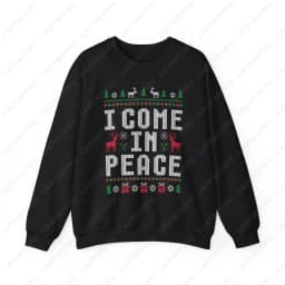 Matching Couples Christmas Funny Couple Hoodie I Come in Peace Classics Sweatshirts Men Women Winter New Year Xmas Warm Pullover