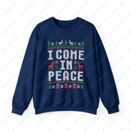 Matching Couples Christmas Funny Couple Hoodie I Come in Peace Classics Sweatshirts Men Women Winter New Year Xmas Warm Pullover