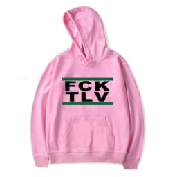 Kids Letter Printed FCK TLV Hoodeis Sweatshirts Men/Women Harajuku Streetwear Spring Autumn Casual FCK TLV Oversized hoodie