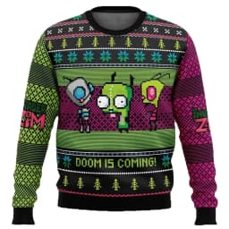 Doom Invader Zim Christmas Sweater Couple 2026 New Fashion Men's Hoodie Cartoon Anime Women's Hoodie Sportswear