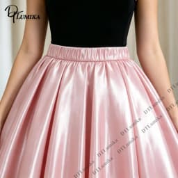 Glossy Satin Elastic Waist Maxi Skirt Women Customized High Waist Flared Long Skirts Wedding Guest Prom Evening Formal Occasion