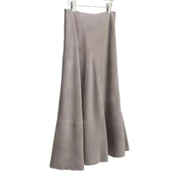 Women Purple Suede Leather Skirt 2025 Trend Spring Harajuku Big Hem 85 cm Long Faldas Mujer Chic Bohemian 100% Leather Dress