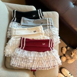 Y2K Lace Mini Skirt Women Kawaii Cutecore Ruffles Patchwork Ball Gown Skirts Summer Japanese Harajuku High Waist A Line Faldas