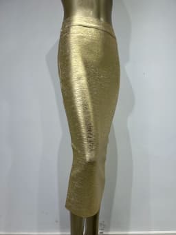 Chic and Elegant Women Elastic Bandage Skirts Gold Silver Bronzing High Waist Midi Celebrity Evening Club Party Long Skirt