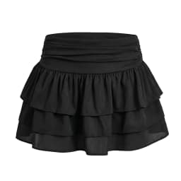 Women's Y2K Ruffle Mini Skirt Low Waist Layered Flowy Golf Skorts Skirt
