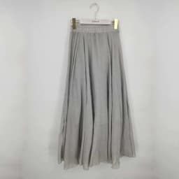 Women's Elegant High Waist Linen Maxi Skirt 2024 Summer Ladies Casual Elastic Waist 2 Layers Skirts saia feminina