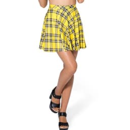Women Red Plaid Skirt Mini Pleated Short Kilt Stylized Checkered Yellow MiniSkirt XL Schoolgirl Toplook Clothings 2025