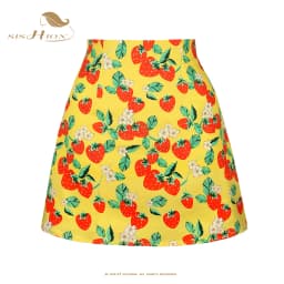 SISHION Dropshipping Floral Toucan Print Mini Skirt SS0008 Cotton Vintage Slim Retro Sexy Skirts Womens Ladies Women Skirt Y2K