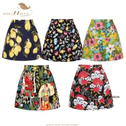 SISHION Dropshipping Floral Toucan Print Mini Skirt SS0008 Cotton Vintage Slim Retro Sexy Skirts Womens Ladies Women Skirt Y2K