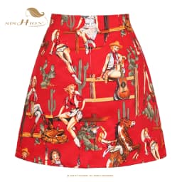 SISHION Dropshipping Floral Toucan Print Mini Skirt SS0008 Cotton Vintage Slim Retro Sexy Skirts Womens Ladies Women Skirt Y2K