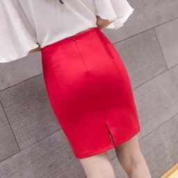 Fashion Summer 2026 Women Skirt Black Oversized High Waist Work Slim Pencil Skirt Red Open Fork Sexy Office Lady Skirts Female