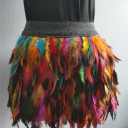 Irregular Dance Skirt Gothic Festival Carnival Party Dance Summer Women's Fashion Feather Skirt Bar Jazz Multi-color Short Skirt