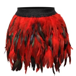 Irregular Dance Skirt Gothic Festival Carnival Party Dance Summer Women's Fashion Feather Skirt Bar Jazz Multi-color Short Skirt