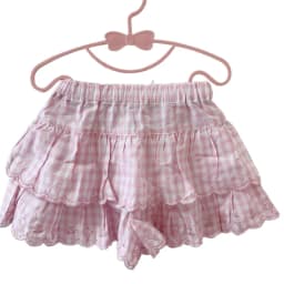 Deeptown Japanese Style Kawaii Mini Skirt Women Sweet Harajuku Lolita Plaid Skirts Pink Y2k Cutecore Summer A-line Ruffle Skirts