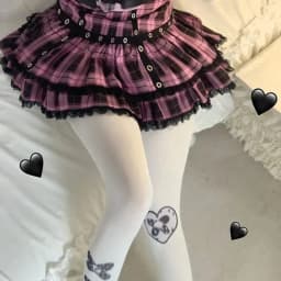 Punk Harajuku Hottie Vintage Plaid Skirts Women Y2k Japanese Sweet Lace Patchwork Short Skirt Female Summer Gothic Streetwear