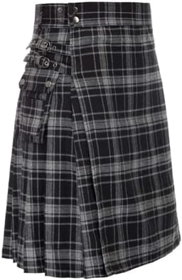 2026 Vintage Scottish-Style Buckle Skirt for Men & Women,Multi-Color Plaid Patchwork Contrast Pleated Stage Performance Skirts