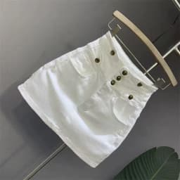Summer High Waist White Denim Skirt for Women Y2k High Waist Slim Fit Bodycon Skirts 2026 New Vintage All-match Faldas Mujer