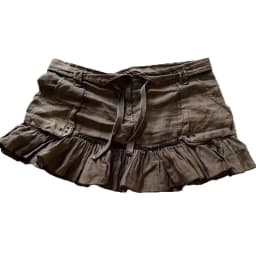 Y2k Euramerican Vintage Turn Down Lace Up Fashion Skirt Harajuku Gothic High Street Ruffle Edge Jupe Spice Girl Punk Skirts