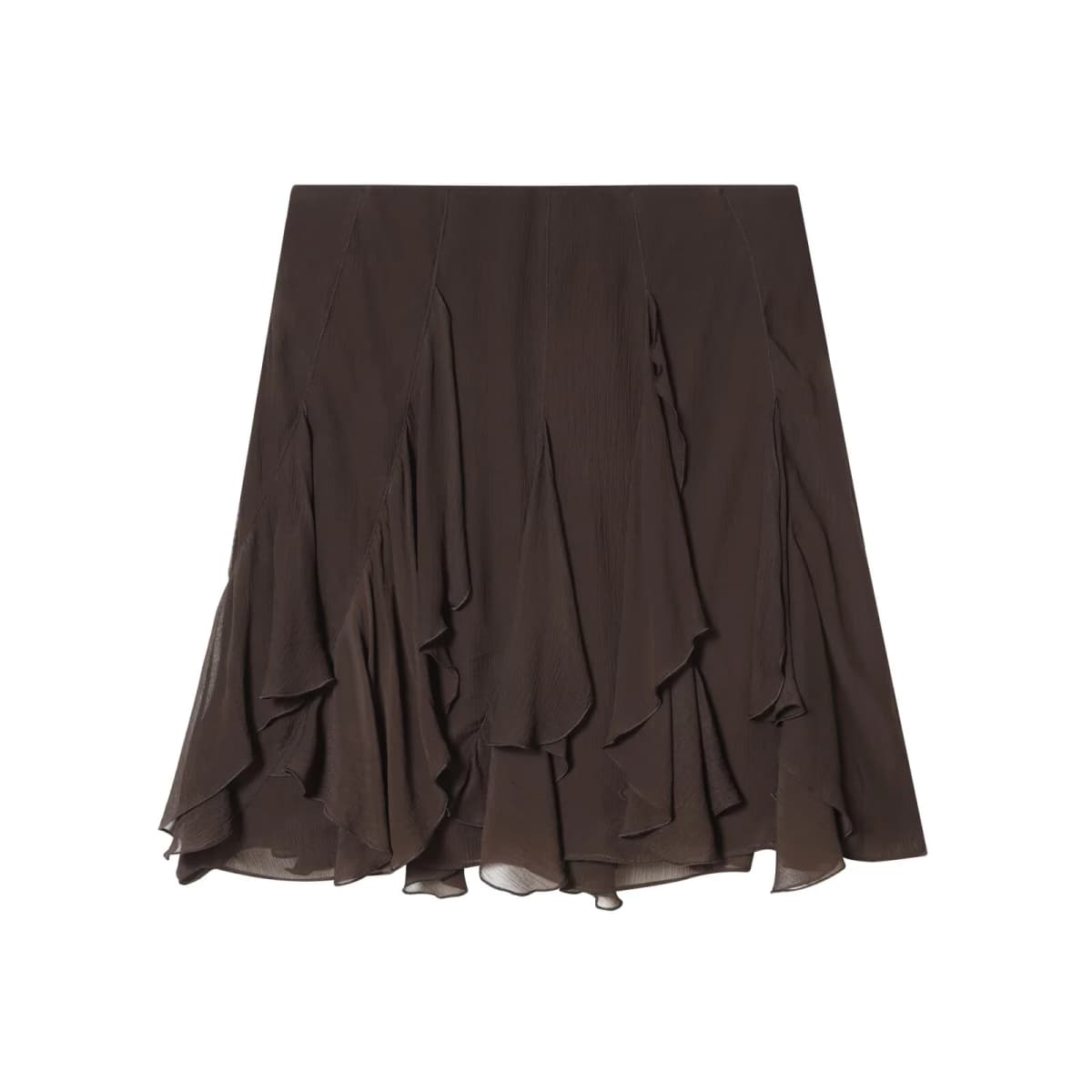 European and American style spring new women's clothing design asymmetrical ruffle edge skirt