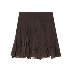 European and American style spring new women's clothing design asymmetrical ruffle edge skirt